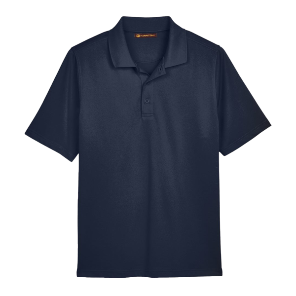 Harriton Men's Advantage Snag Protection Plus Polo, Dark Navy, Front view