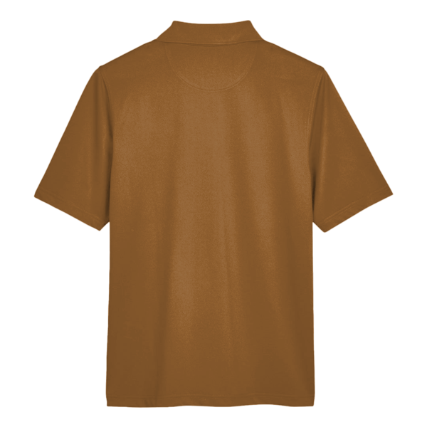 Harriton Men's Advantage Snag Protection Plus Polo, Duck Brown, Back view