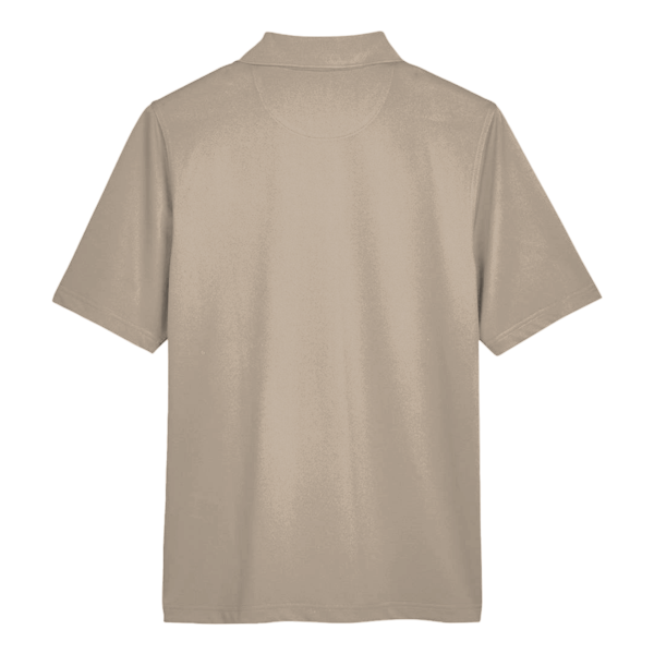 Harriton Men's Advantage Snag Protection Plus Polo, Khaki, Back view