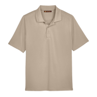 Harriton Men's Advantage Snag Protection Plus Polo, Khaki, Front view