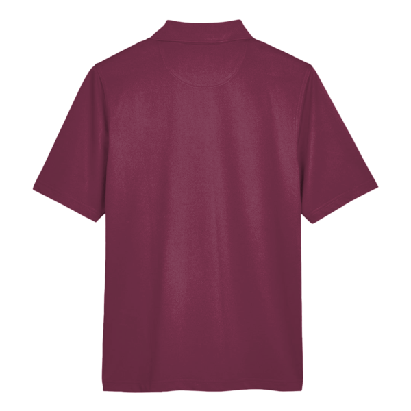 Harriton Men's Advantage Snag Protection Plus Polo, Maroon, Back view
