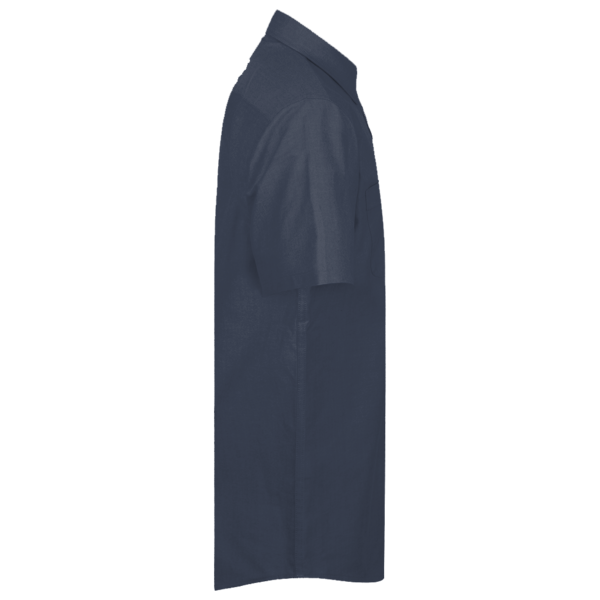 Harriton Men's Barbados Textured Camp Shirt, Navy, Right Sleeve view