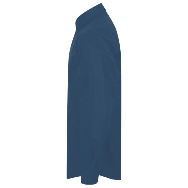 Harriton Men's Denim Shirt, Dark Denim, Left Sleeve view