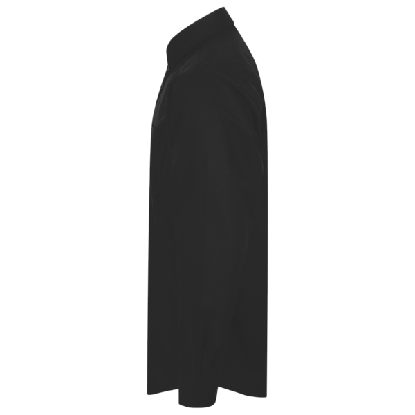 Harriton Men's Denim Shirt, Washed Black, Left Sleeve view