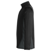 Harriton Men's Flash Snag Protection Plus IL Colorblock Quarter-Zip Pullover, Black / Dark Charcoal, Left Sleeve view