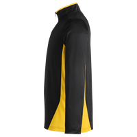 Harriton Men's Flash Snag Protection Plus IL Colorblock Quarter-Zip Pullover, Black / Sunray Yellow, Left Sleeve view