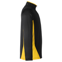 Harriton Men's Flash Snag Protection Plus IL Colorblock Quarter-Zip Pullover, Black / Sunray Yellow, Right Sleeve view