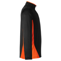 Harriton Men's Flash Snag Protection Plus IL Colorblock Quarter-Zip Pullover, Black / Team Orange, Right Sleeve view