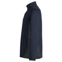 Harriton Men's Flash Snag Protection Plus IL Colorblock Quarter-Zip Pullover, Dark Navy / Dark Charcoal, Left Sleeve view