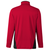 Harriton Men's Flash Snag Protection Plus IL Colorblock Quarter-Zip Pullover, Red / Black, Back view