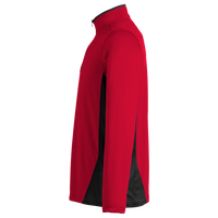 Harriton Men's Flash Snag Protection Plus IL Colorblock Quarter-Zip Pullover, Red / Black, Left Sleeve view
