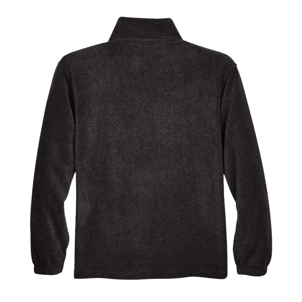 Harriton Men's Fleece Quarter-Zip Pullover, Black, Back view