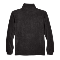 Harriton Men's Fleece Quarter-Zip Pullover, Black, Back view