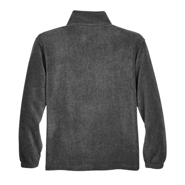 Harriton Men's Fleece Quarter-Zip Pullover, Charcoal, Back view