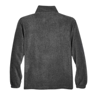 Harriton Men's Fleece Quarter-Zip Pullover, Charcoal, Back view