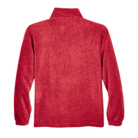 Harriton Men's Fleece Quarter-Zip Pullover, Red, Back view