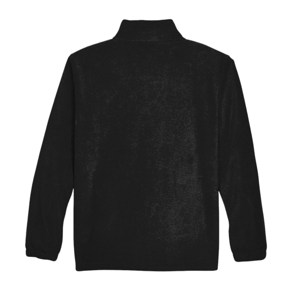 Harriton Men's Full-Zip Fleece, Black, Back view