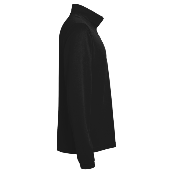 Harriton Men's Full-Zip Fleece, Black, Right Sleeve view