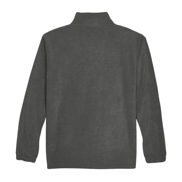 Harriton Men's Full-Zip Fleece, Charcoal, Back view