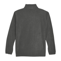 Harriton Men's Full-Zip Fleece, Charcoal, Back view