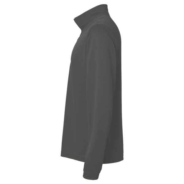 Harriton Men's Full-Zip Fleece, Charcoal, Left Sleeve view