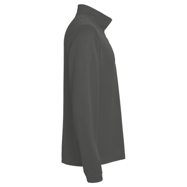 Harriton Men's Full-Zip Fleece, Charcoal, Right Sleeve view