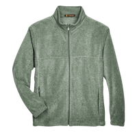 Harriton Men's Full-Zip Fleece, Dill, Front view