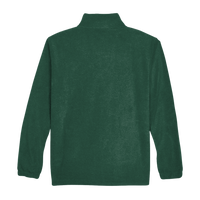 Harriton Men's Full-Zip Fleece, Hunter, Back view