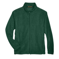 Harriton Men's Full-Zip Fleece, Hunter, Front view