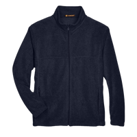 Harriton Men's Full-Zip Fleece, Navy, Front view