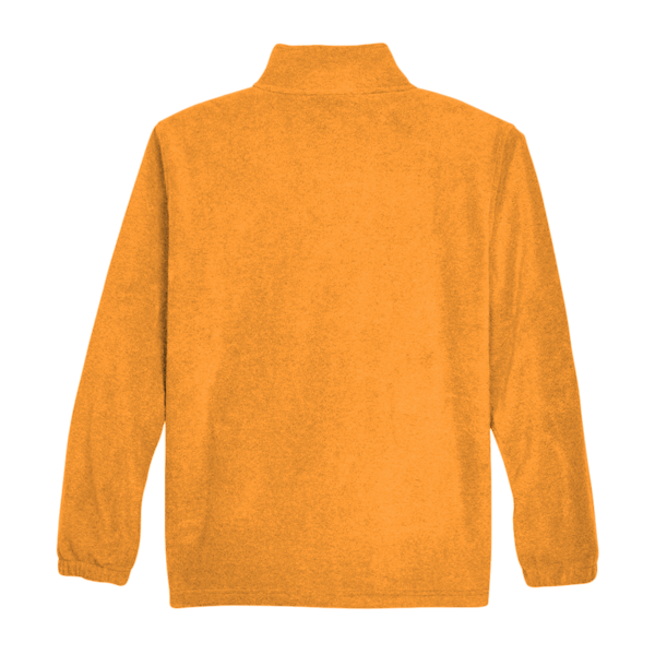 Harriton Men's Full-Zip Fleece, Safety Orange, Back view