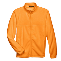 Harriton Men's Full-Zip Fleece, Safety Orange, Front view