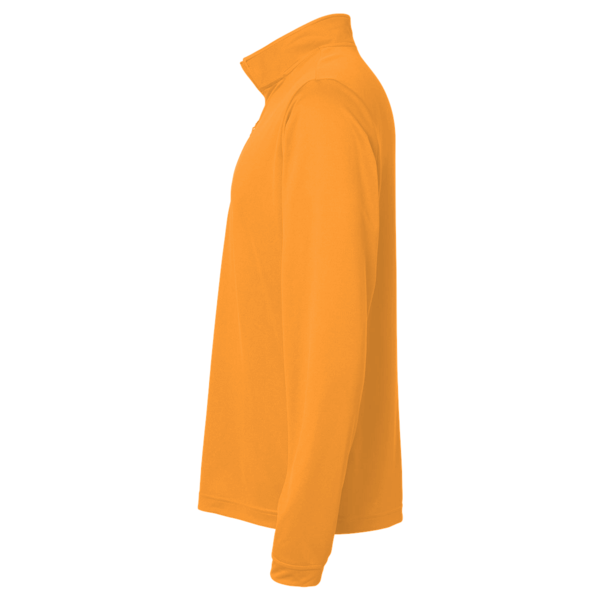 Harriton Men's Full-Zip Fleece, Safety Orange, Left Sleeve view