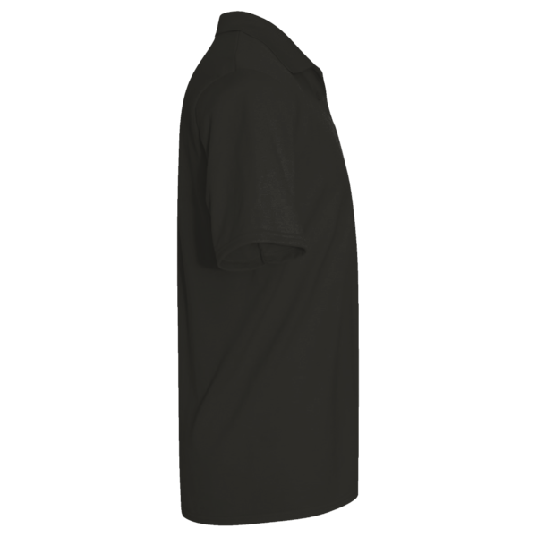 Harriton Men's Pique Polo, Black, Right Sleeve view