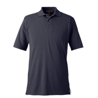 Harriton Men's Pique Polo, Navy, Front view