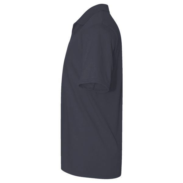 Harriton Men's Pique Polo, Navy, Left Sleeve view