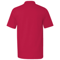 Harriton Men's Pique Polo, Red, Back view