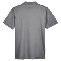 Harriton Men's Polyester Jersey Polo, Charcoal, Back view