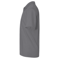 Harriton Men's Polyester Jersey Polo, Charcoal, Left Sleeve view