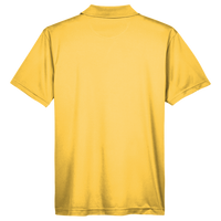 Harriton Men's Polyester Jersey Polo, Gold, Back view
