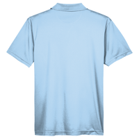 Harriton Men's Polyester Jersey Polo, Light Blue, Back view