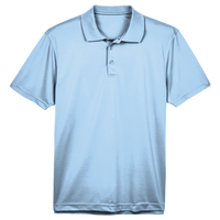 Harriton Men's Polyester Jersey Polo, Light Blue, Front view