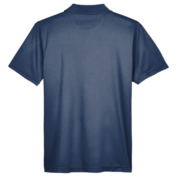 Harriton Men's Polyester Jersey Polo, Navy, Back view