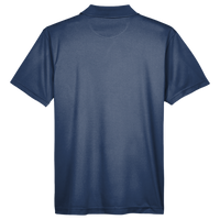 Harriton Men's Polyester Jersey Polo, Navy, Back view