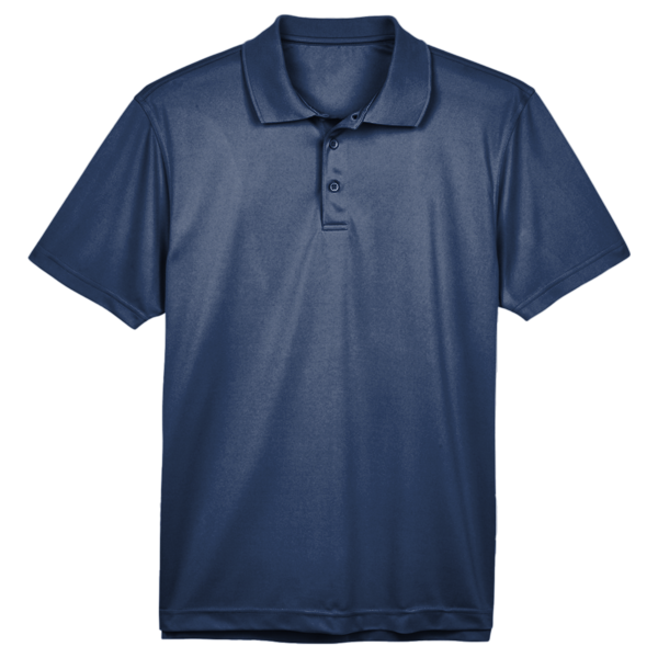 Harriton Men's Polyester Jersey Polo, Navy, Front view