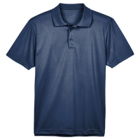 Harriton Men's Polyester Jersey Polo, Navy, Front view