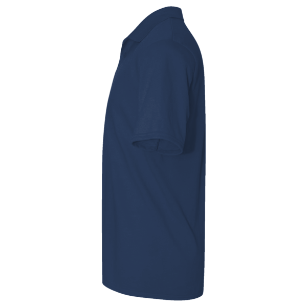 Harriton Men's Polyester Jersey Polo, Navy, Left Sleeve view