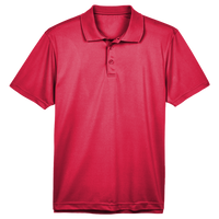 Harriton Men's Polyester Jersey Polo, Red, Front view