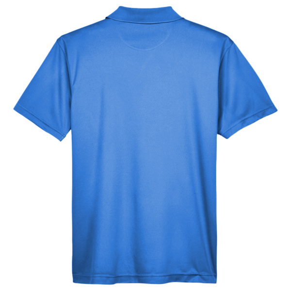 Harriton Men's Polyester Jersey Polo, True Royal, Back view