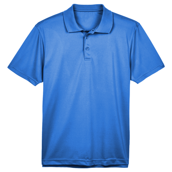 Harriton Men's Polyester Jersey Polo, True Royal, Front view